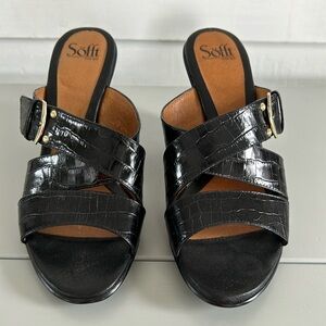 Sofft Black Sandal w/Heel Sz 10